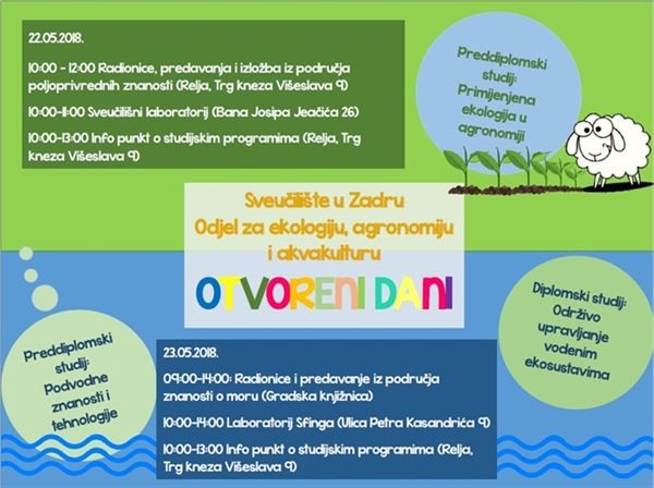 Dan otvorenih vrata Odjela za ekologiju, agronomiju i akvakulturu